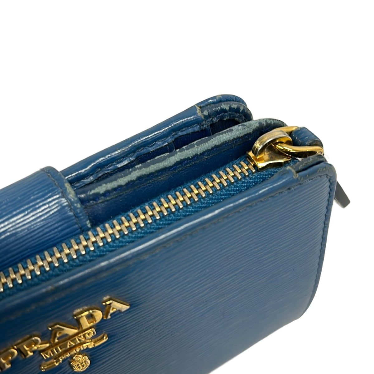 Prada Blue Leather Wallet — view 8