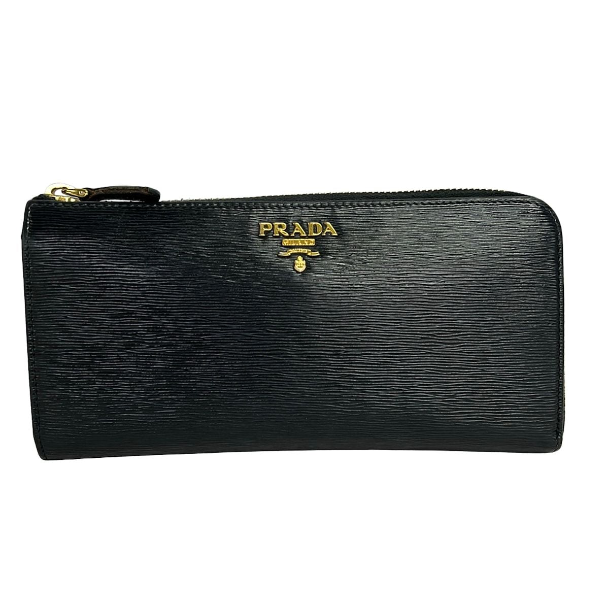 Prada Wallet Black Leather