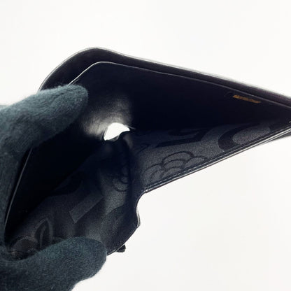 Chanel leline Black Leather Silver Wallet — view 4