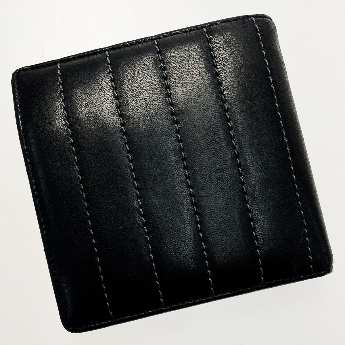 Chanel leline Black Leather Silver Wallet — view 2