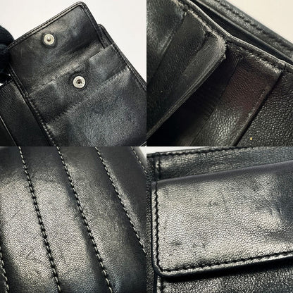 Chanel leline Black Leather Silver Wallet — view 8