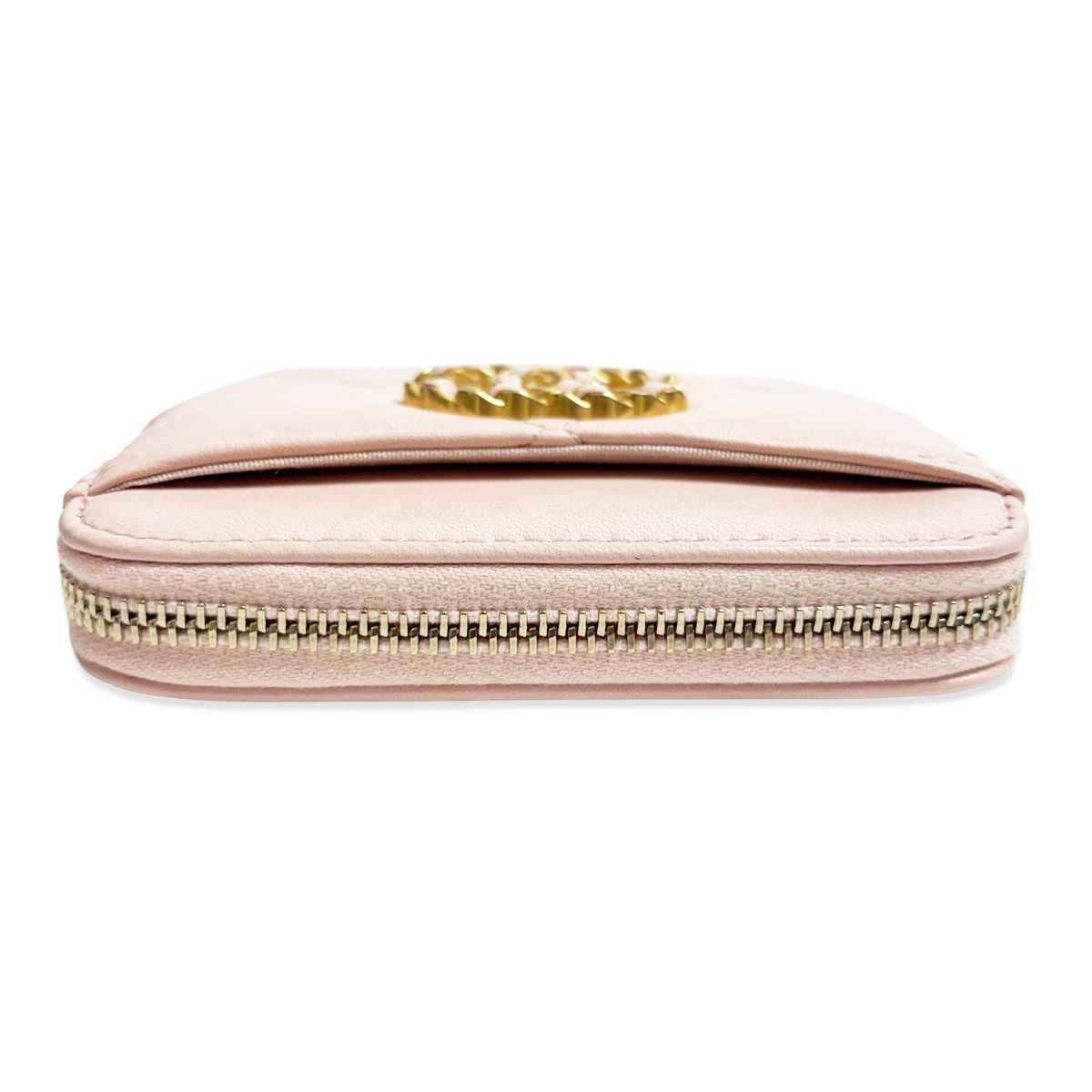 Chanel 19 Coin Case Pink Quilted Lambskin CC Logo Zip Card Wallet Leather — view 8