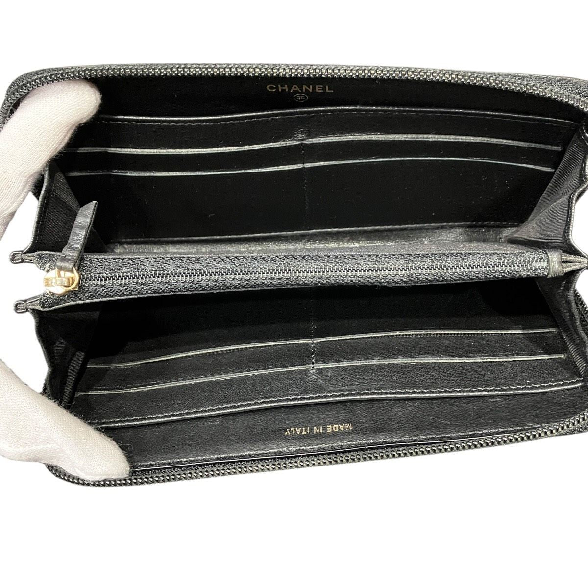Chanel Wallet Lambskin Wallets Black — view 3