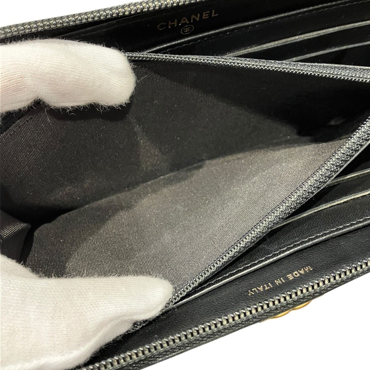 Chanel Wallet Lambskin Wallets Black — view 6