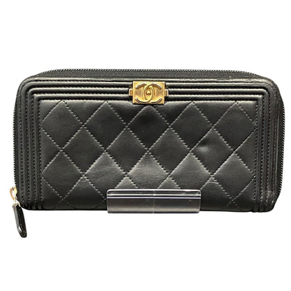 Chanel Wallet Lambskin Wallets Black