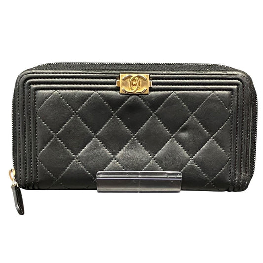 Chanel Wallet Lambskin Wallets Black