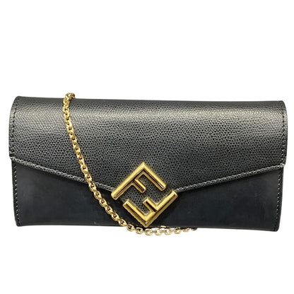 Fendi Wallet Leather Wallets Black