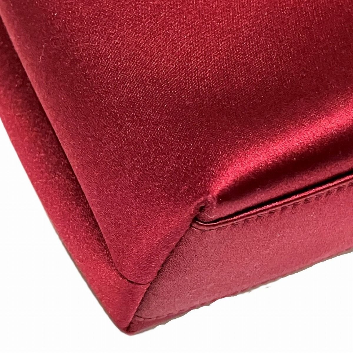 Chanel CC Logo Shoulder Bag Satin Rhinestone — view 8