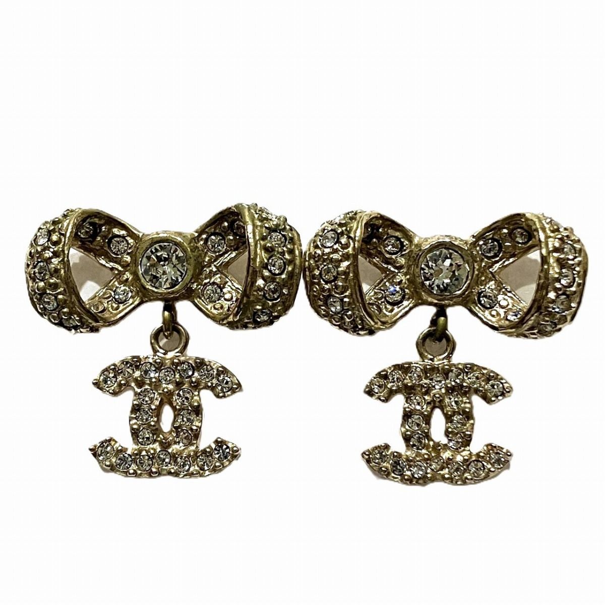 Chanel CC Logo Earrings Alloy