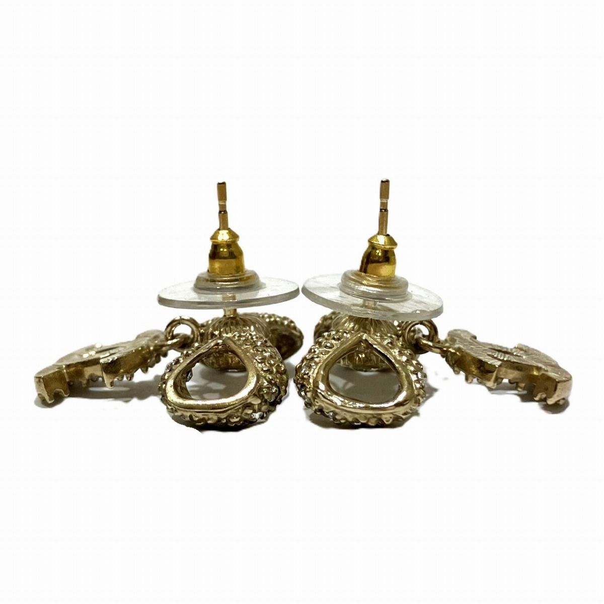 Chanel CC Logo Earrings Alloy — view 2
