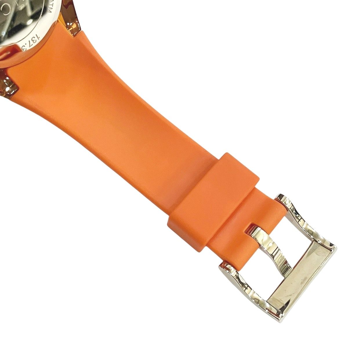 Gucci Sink Watch SS Rubber Quartz Orange Dial 137.3 — view 7