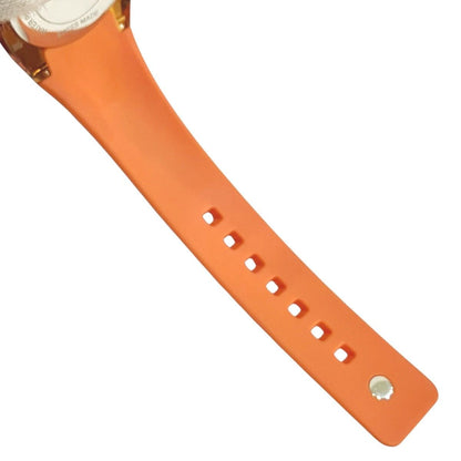 Gucci Sink Watch SS Rubber Quartz Orange Dial 137.3 — view 9
