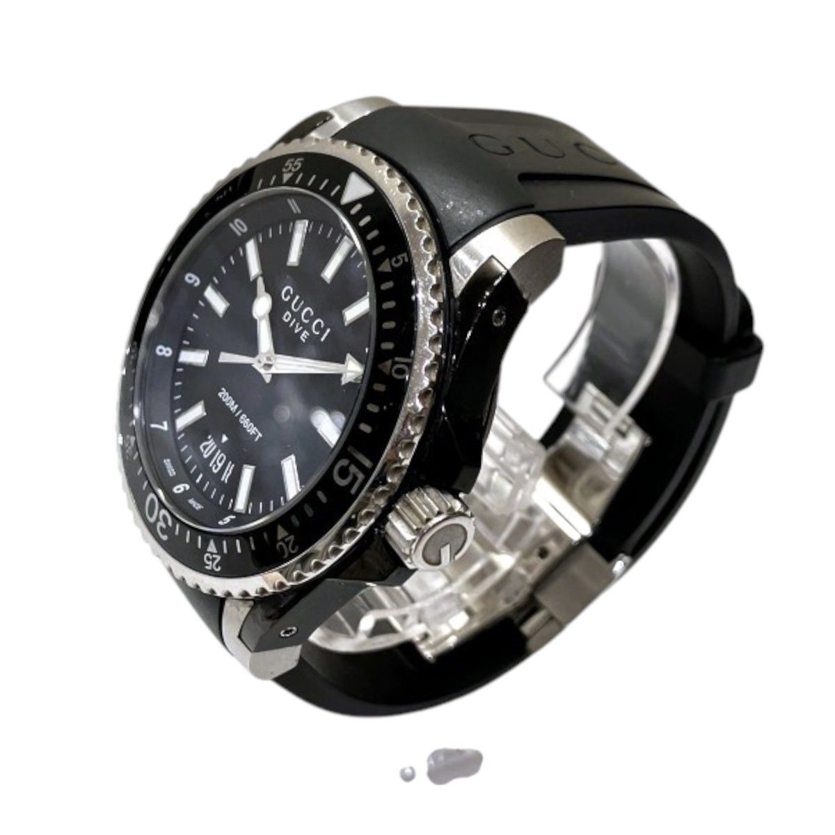 Gucci Watch SS Rubber Quartz Black Dial 136.2 — view 2