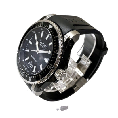 Gucci Watch SS Rubber Quartz Black Dial 136.2 — view 2