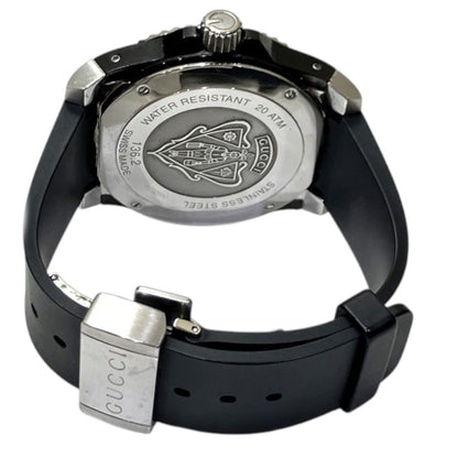 Gucci Watch SS Rubber Quartz Black Dial 136.2 — view 6