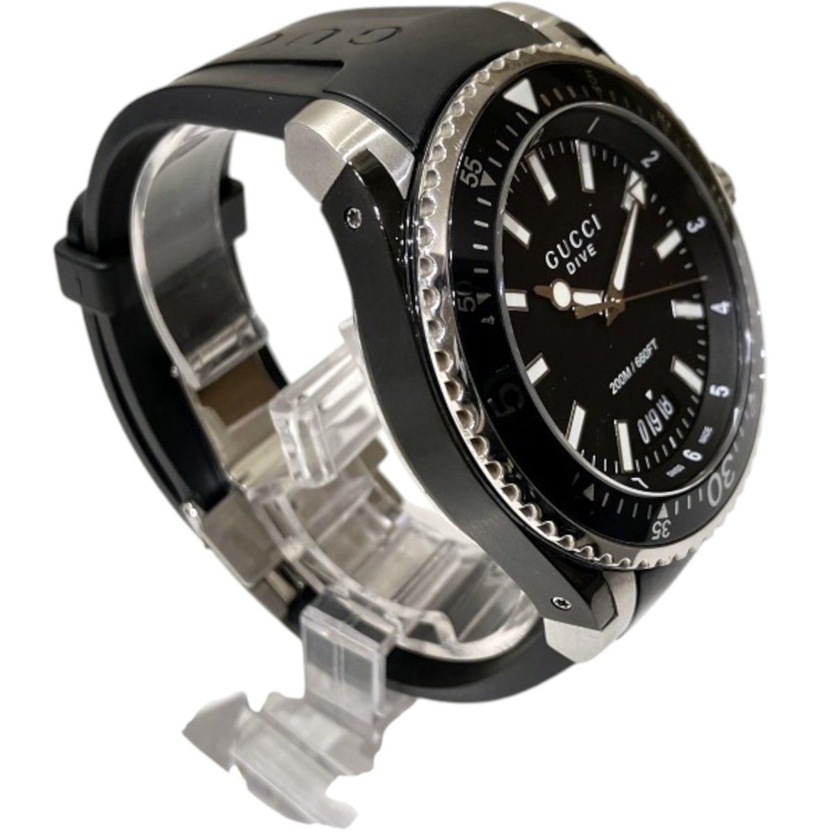 Gucci Watch SS Rubber Quartz Black Dial 136.2 — view 3