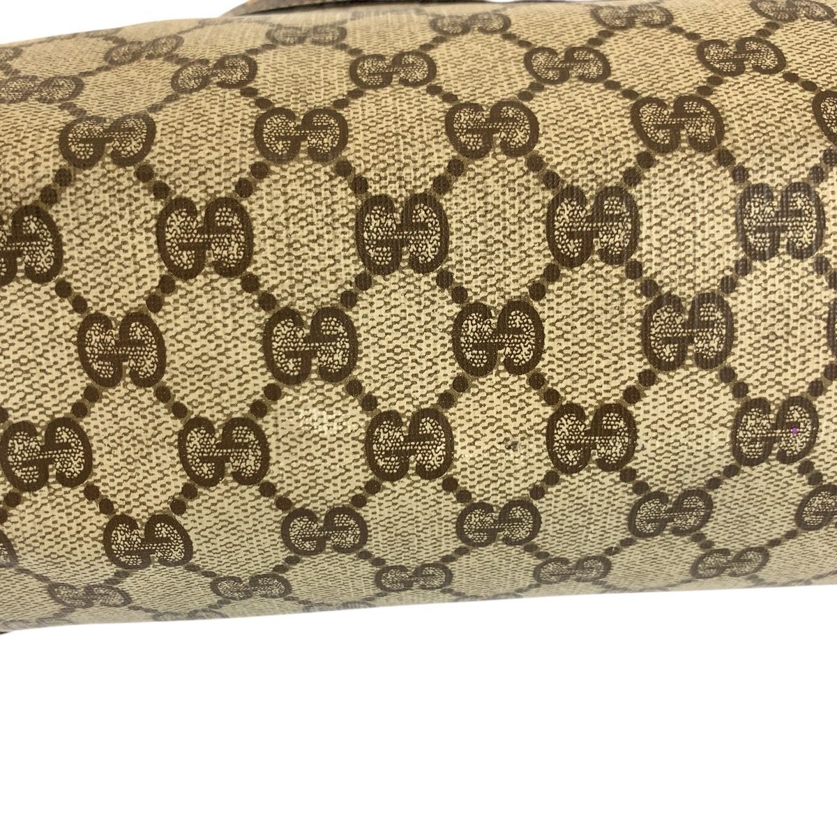 Gucci Vintage Sherry Line Beige Brown GG Supreme Canvas Tote Shoulder Bag — view 5