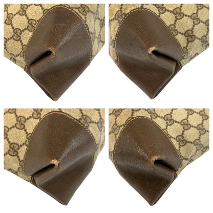 Gucci Vintage Sherry Line Beige Brown GG Supreme Canvas Tote Shoulder Bag — view 4