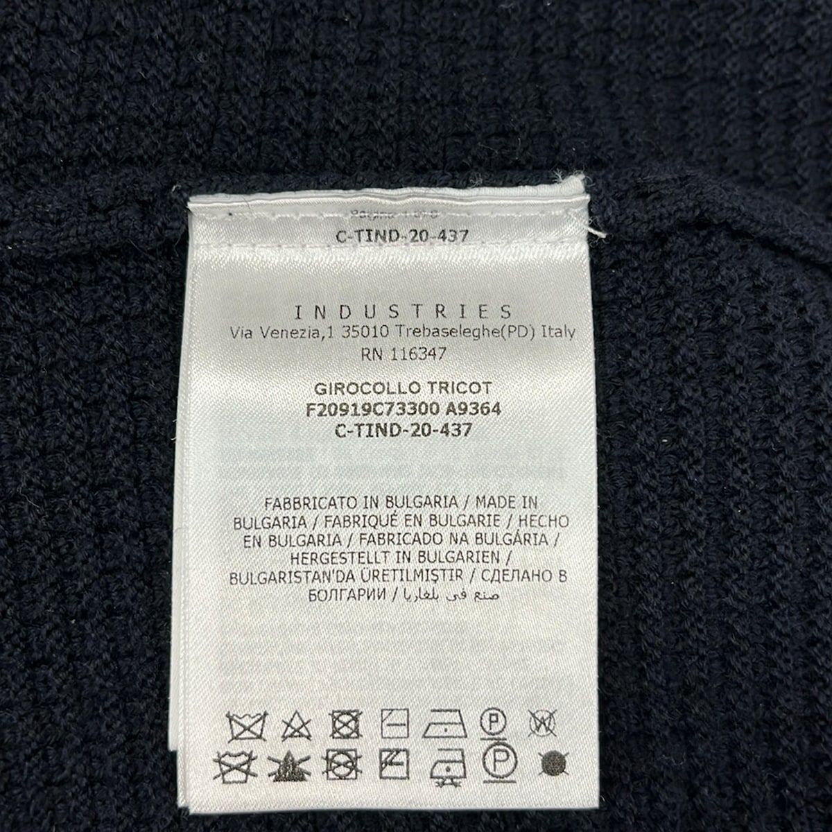 Moncler Sweater XXL XL Girocollo Tricot Da Ninenavy White Multi Kuru — view 5