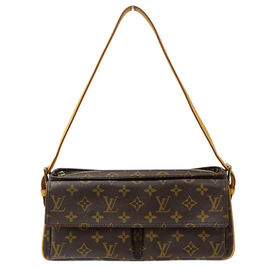Louis Vuitton Monogram Shoulder Bag MM Brown