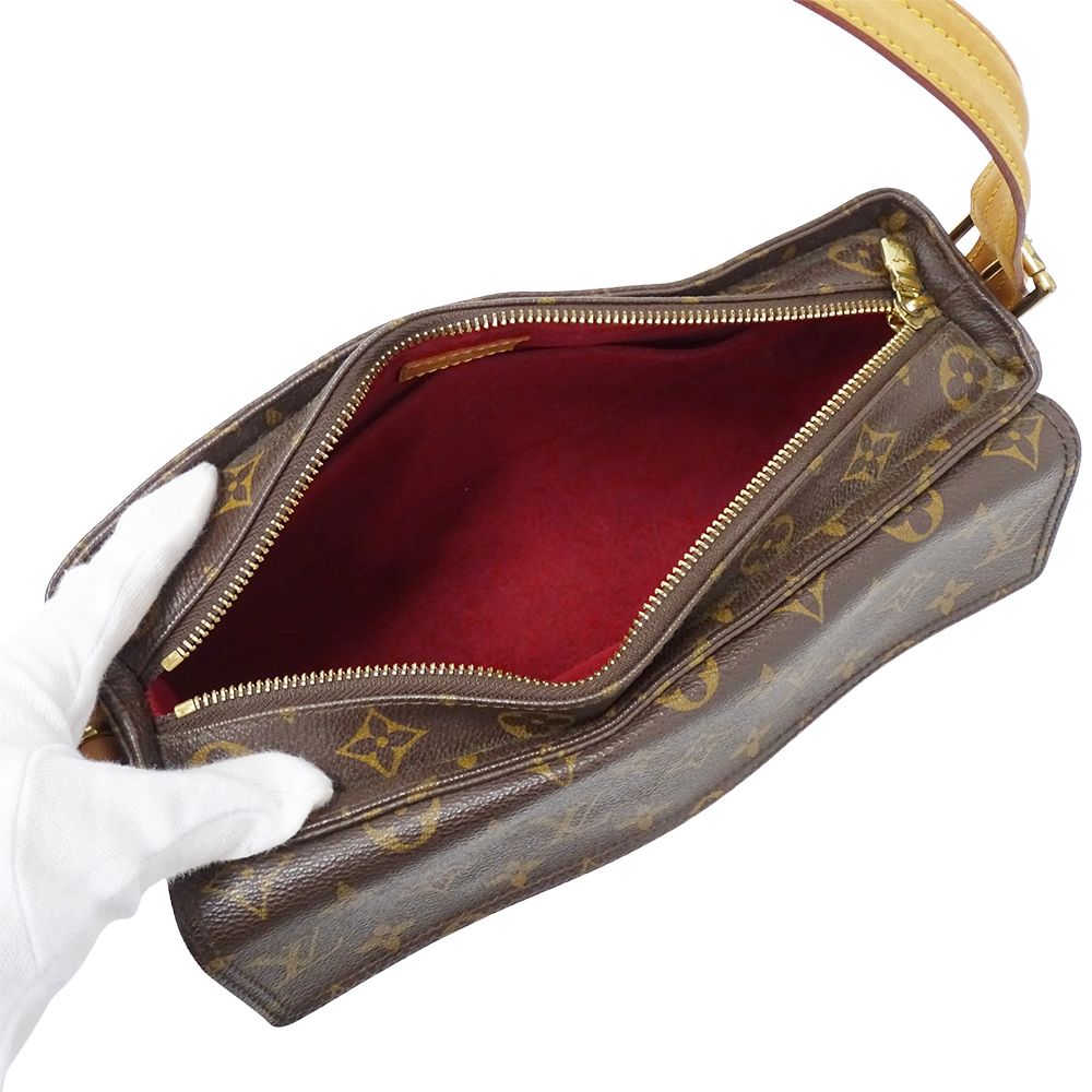 Louis Vuitton Monogram Shoulder Bag MM Brown — view 5
