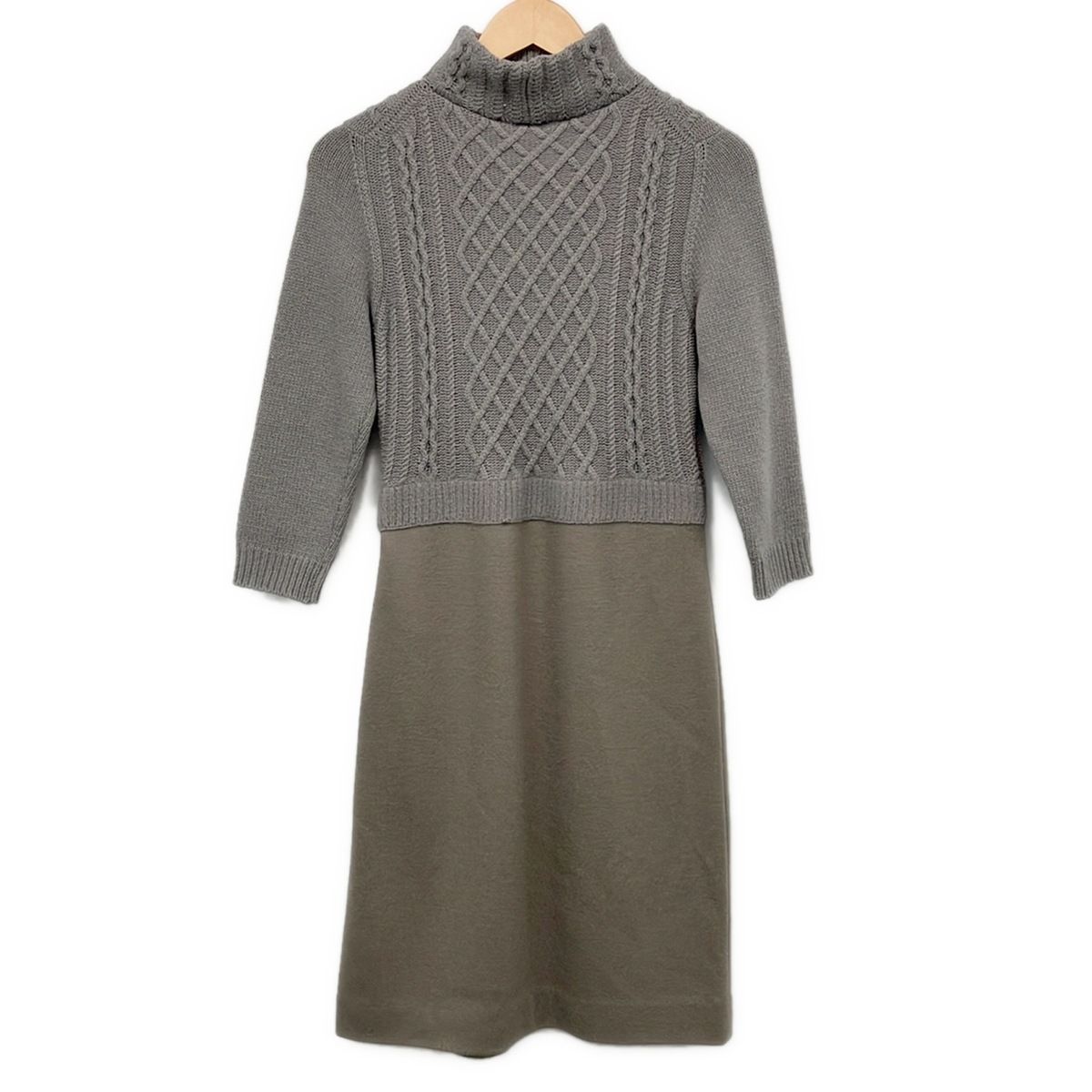 Max Mara Dress Gray Beige Long Knit — view 2