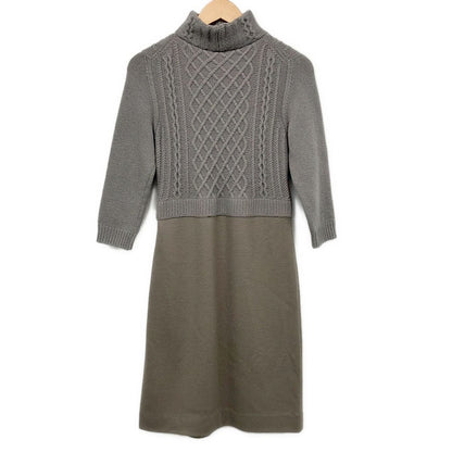 Max Mara Dress Gray Beige Long Knit — view 2