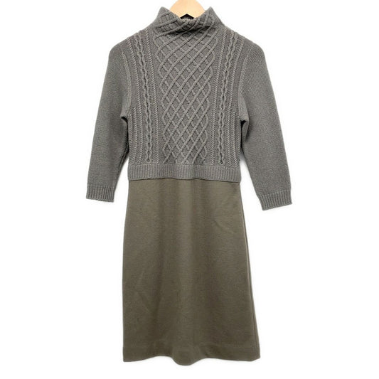 Max Mara Dress Gray Beige Long Knit