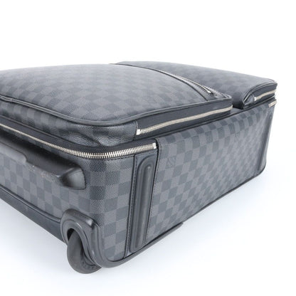 Louis Vuitton Damier Graphite Pegase 55 Leather Suitcase Bag — view 5