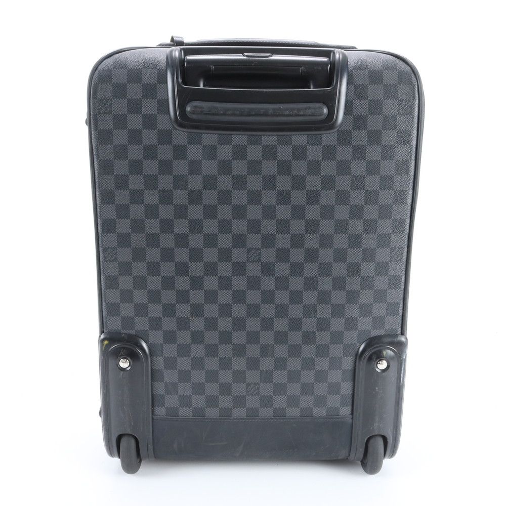 Louis Vuitton Damier Graphite Pegase 55 Leather Suitcase Bag — view 3
