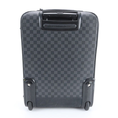 Louis Vuitton Damier Graphite Pegase 55 Leather Suitcase Bag — view 3