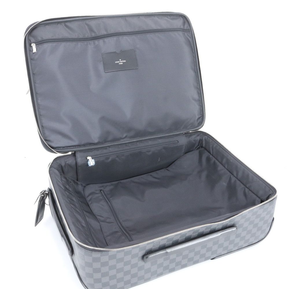 Louis Vuitton Damier Graphite Pegase 55 Leather Suitcase Bag — view 8