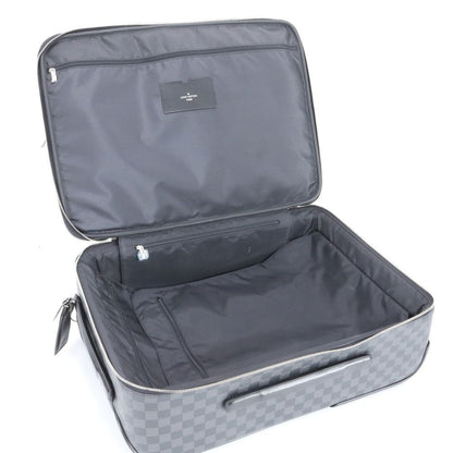 Louis Vuitton Damier Graphite Pegase 55 Leather Suitcase Bag — view 8
