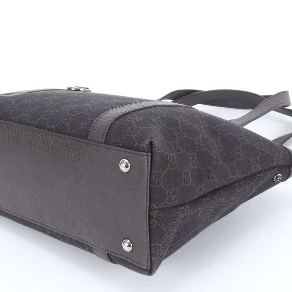 Gucci GG Canvas Abbey Leather Tote Shoulder Brown — view 6