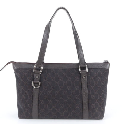 Gucci GG Canvas Abbey Leather Tote Shoulder Brown — view 3