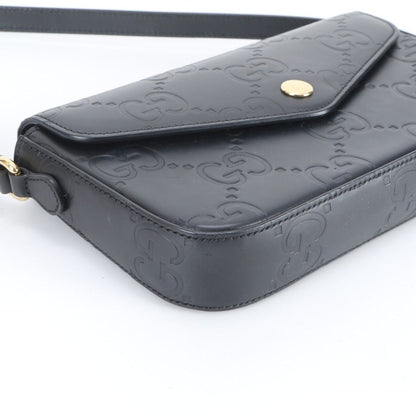 Gucci GG Mini Leather Shoulder Bag Crossbody Black — view 4