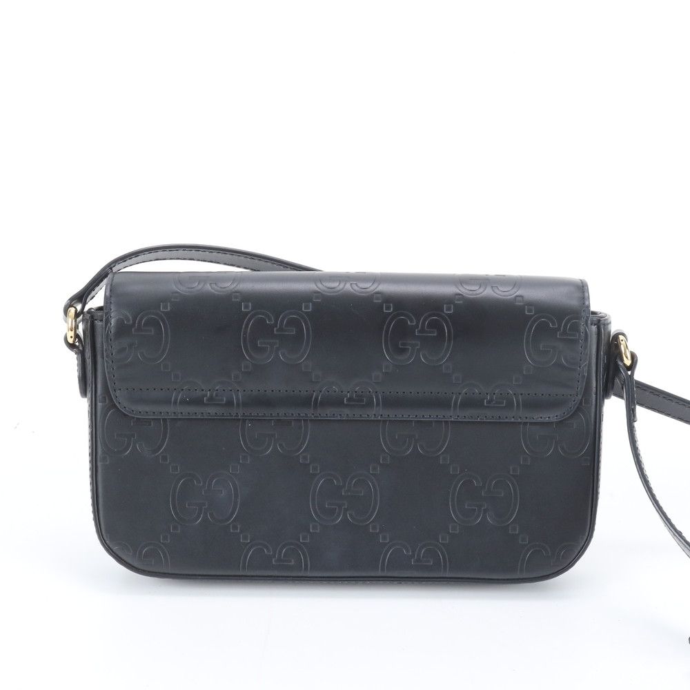 Gucci GG Mini Leather Shoulder Bag Crossbody Black — view 3