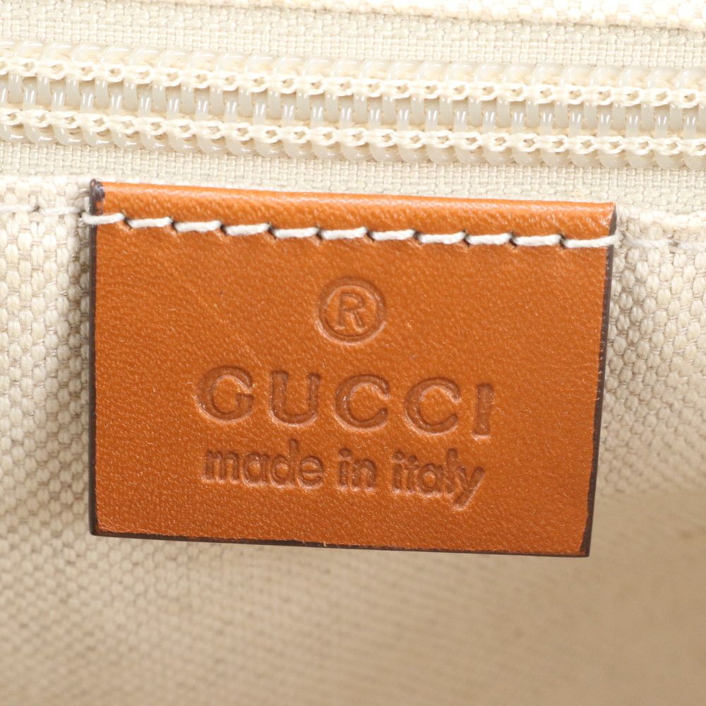 Gucci GG Nylon Leather Shoulder Bag Crossbody Tote — view 9