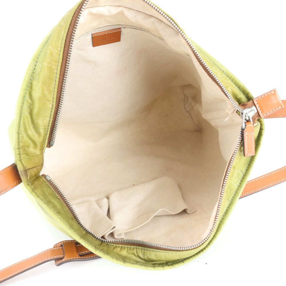 Gucci GG Nylon Leather Shoulder Bag Crossbody Tote — view 7
