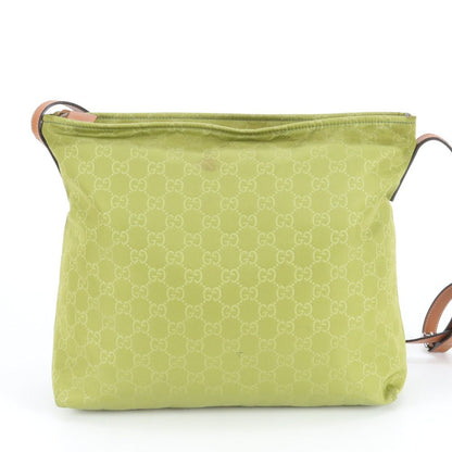 Gucci GG Nylon Leather Shoulder Bag Crossbody Tote — view 3