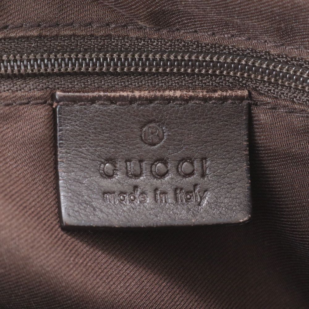 Gucci GG Canvas Abbey Leather Shoulder Bag Crossbody Brown — view 8