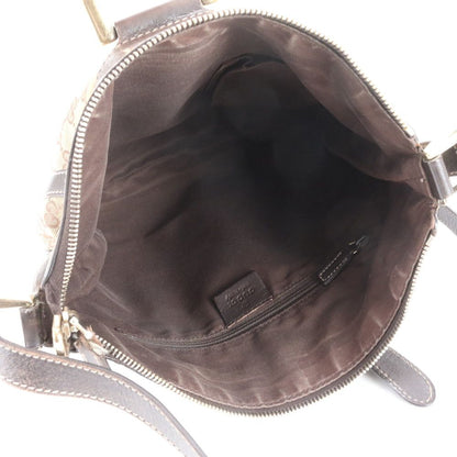 Gucci GG Canvas Abbey Leather Shoulder Bag Crossbody Brown — view 7