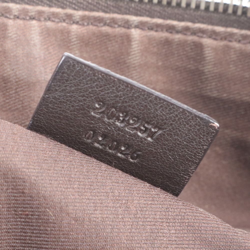 Gucci GG Canvas Abbey Leather Shoulder Bag Crossbody Brown — view 9