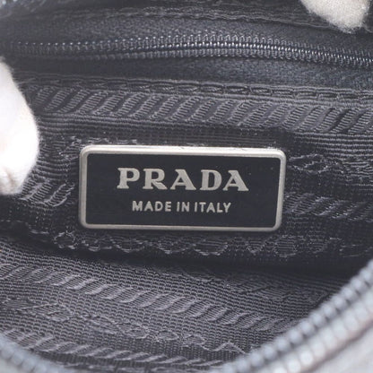 Prada Tessuto Nylon Trianglelogo Leather Shoulder Bag Crossbody Black — view 7