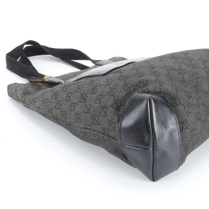 Gucci GG Canvas Leather Tote Shoulder Black — view 6