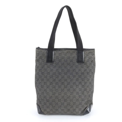 Gucci GG Canvas Leather Tote Shoulder Black — view 3
