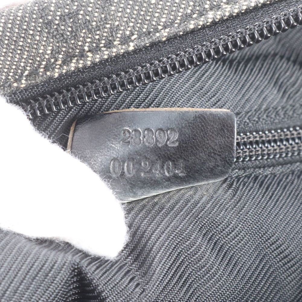 Gucci GG Canvas Leather Tote Shoulder Black — view 9