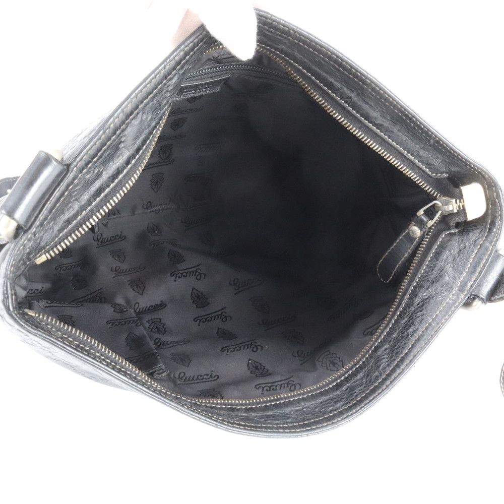 Gucci Guccissima Leather Shoulder Bag Crossbody Black — view 7