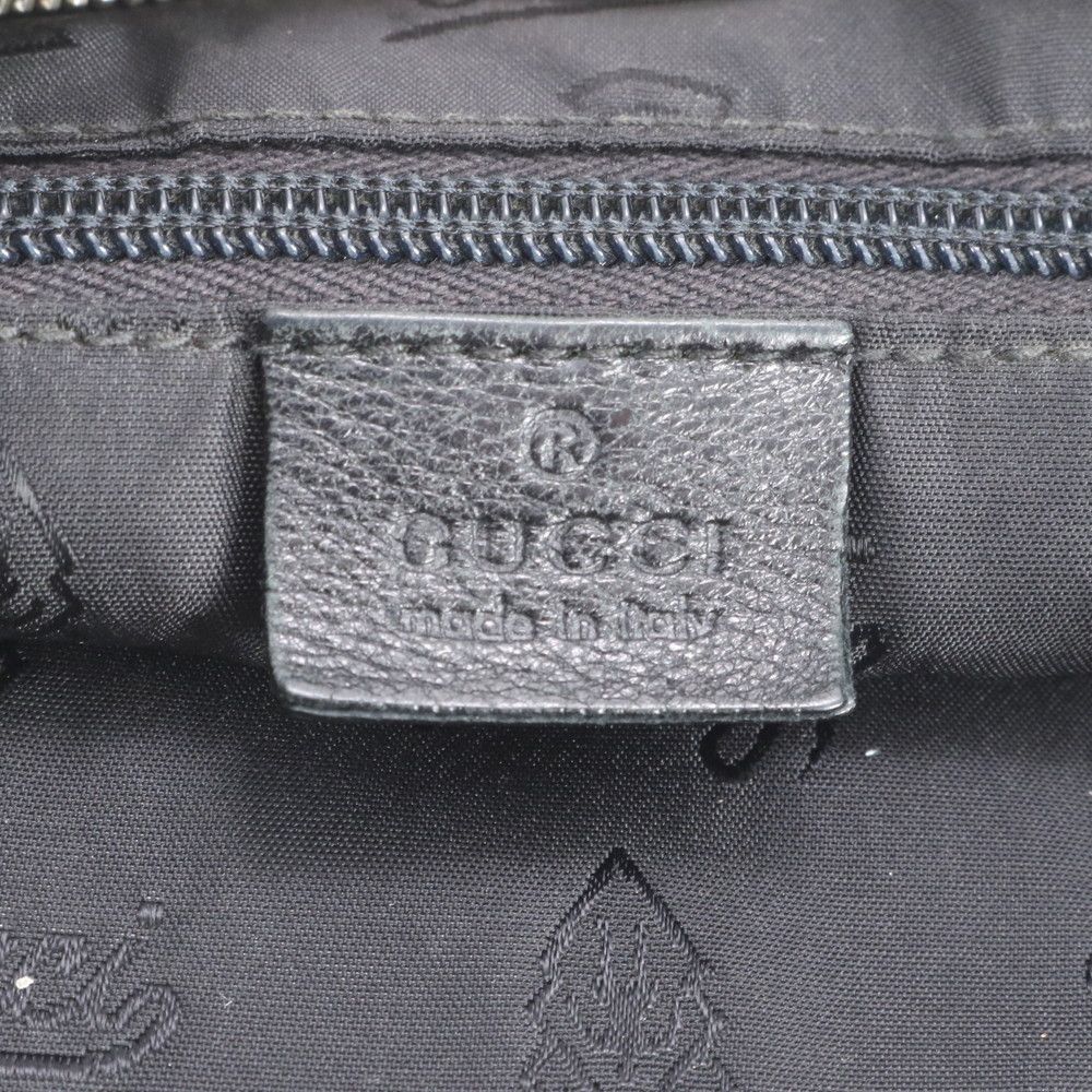 Gucci Guccissima Leather Shoulder Bag Crossbody Black — view 8