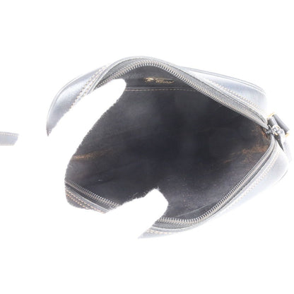 Gucci Vintage Leather Shoulder Bag Crossbody Black Brown — view 7
